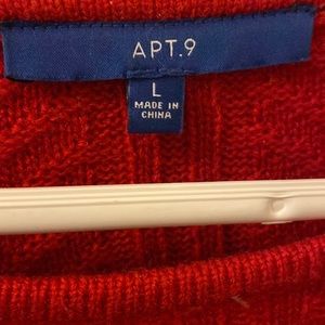 A red sweater that will keep you cozy and warm